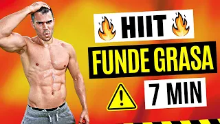 🔥 BESTIAL 7 Minute HIIT Workout for Fat Loss - At Home (No Equipment) Fat Burning