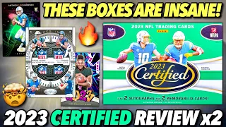 *INSANELY JUICED BOXES (NIKE SWOOSH)! 🤯🔥* 2023 Panini Certified Football FOTL Hobby Box Review x2