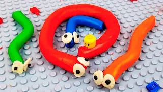 Slither.io in Real Life - Snake Game Stop Motion