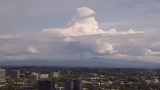 Storms building near Portland Monday, May 8, 2023