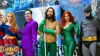 Going to the AQUAMAN premiere with #TEAMSUPERFUNNY - Batman, Joker, TheSeanWardShow