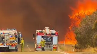 Raw: Firefighters Battle Bushfires in Australia