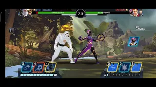 Ninja Tommy Vs Street fighter Cammy.Power Ranger Legacy Wars Gameplay.