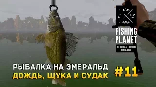 Fishing Planet #11 - Рыбалка на Эмеральд. Дождь, щука и судак