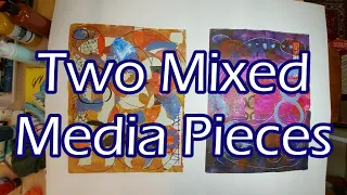 2 mixed media pieces