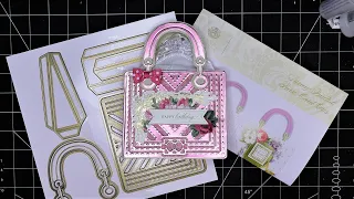 Anna Griffin "Luxury Quilted Purse" Card or Gift Box Dies Review Tutorial!