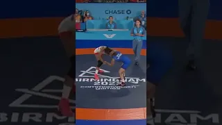 Why was Vinesh Phogat angry after winning her bout against Nigerian Wrestler. #shorts #cwg2022