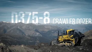 #Komatsu D375A-8 Large Dozer working at the top of Alps mountain