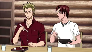 Keisuke steals Takumi's food