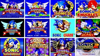 All Sonic SEGA Title Screens & Intros 4K