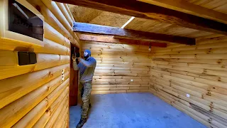 Woodworking in my Off-Grid Stone Hut, The Living Room is Almost Finished, Ep.12.