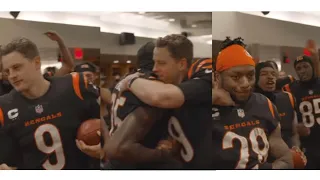 Joe Burrow RECEIVES GAME BALL in HYPED Bengals LOCKER ROOM after BEATING Ravens by 20!