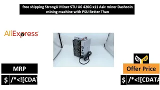 free shipping StrongU Miner STU U6 420G x11 Asic miner Dashcoin mining machine with PSU Better Than