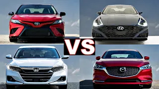 2022 Toyota Camry vs Honda Accord, Mazda 6, Hyundai Sonata 2022! toyota camry, honda accord (review)