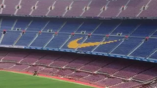 A view from the upper tier of Camp Nou