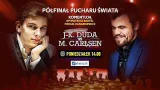 JAN-KRZYSZTOF DUDA VS MAGNUS CARLSEN - PÓŁFINAŁ PUCHARU ŚWIATA W SZACHACH