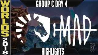 TL vs MAD Highlights | Worlds 2018 Group C Day 4 | Team Liquid(NALCS) vs MAD Team(LMS)