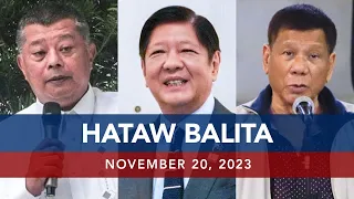 UNTV: HATAW BALITA | November 20, 2023