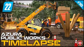 🚧 Building Forest Log Cabin In A Deep Mud ⭐ FS22 Azura Public Works Timelapse