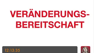 PSYCHOTHERAPIE AUSBILDUNG - Veränderungsbereitschaft