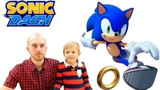 Видеоигра ЁЖИК СОНИК и его забег!! Даник и папа играют вместе 💥 Sonic the Hedgehog