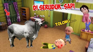 Upin ipin di Seruduk Sapi Kurban Lepas Meninggal , ipin senang ! GTA Lucu