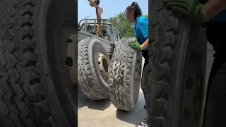 Truck Tire Replacement Outdoor Rescue!