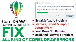 Corel 2020 (64 bit) Has Stopped Working - Solved - Fix All kind of Corel Draw Errors