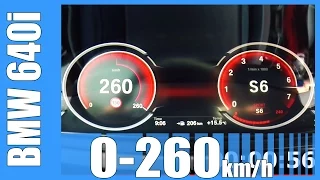 2016 BMW 640i F12 Acceleration Test NICE! 0-260 km/h Beschleunigung Autobahn