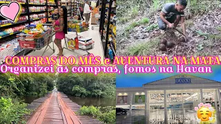 COMPRAS DO MÊS|| ORGANIZAÇÃO DA DESPENSA || FOMOS ATRÁS DE CASTANHA DO PARÁ+FOMOS NA HAVAN e Mais…💕