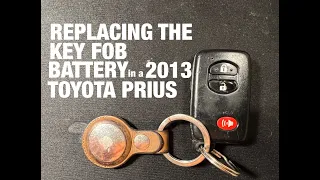 Replace the Key FOB Battery in 2013 Toyota Prius