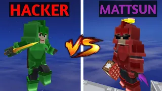 FLY HACKER vs MATTSUN in BedWars (Blockman Go)