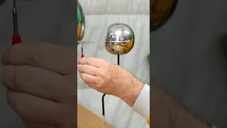 Spinning  Ninja Star Near a Van de Graaff generator