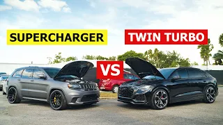 Supercharger vs Twin Turbo! | Jeep Trackhawk vs Audi RSQ8