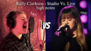 KELLY CLARKSON - Studio Vs. Live high notes (C#5 - Eb6)