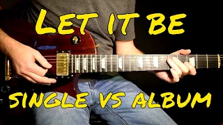 The Beatles - Let It Be single vs album solo cover