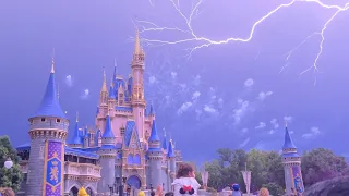 -INSANE!!- DisneyWorld LIGHTNING Magic Kingdom SYNCS with show!