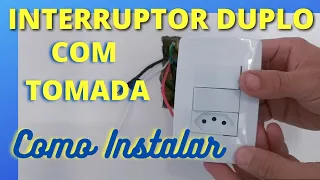 INTERRUPTOR DUPLO Com TOMADA  Como Instalar - Na Prática