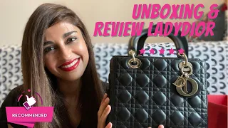 Unboxing & Review! Lady Dior Black Cannage Medium Bag 🤩