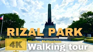 LUNETA PARK 2023 (RIZAL PARK) | Complete Walking Tour | Ermita, Manila, Philippines | 4K HDR