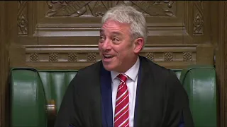 John Bercow delivers emotional statement during final PMQs