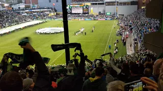 National Anthem - the star spangled banner - timbers army 4/14/2018