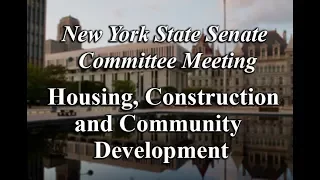 Senate Standing Committee on Housing, Construction, and Community Development - 01/30/18