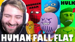 😂 SAÇMA KAHRAMANLAR DÜNYAYI KURTARIYOR 😂 | GÜLMEKTEN EKİP DAĞILDI 😂| Human Fall Flat [ Fizik Oyunu ]