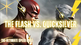 🔥The Flash VS Quicksilver ￼ the ultimate race🔥 #marvel #dc #aistories