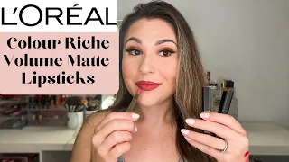 ✨ NEW ✨ LOREAL COLOUR RICHE VOLUME MATTE - swatches + first impressions
