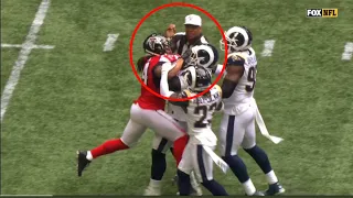 Aaron Donald Picks Up Devonta Freeman Like It’s Nothing