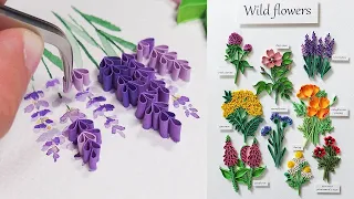 It took me almost one month to make 9 paper quilling wild flowers.