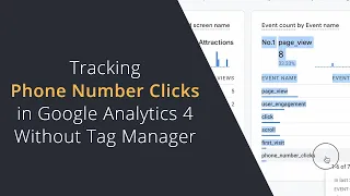 Track Phone Clicks as Events in GA4 without Tag Manager | Create Custom Events in Google Analytics 4