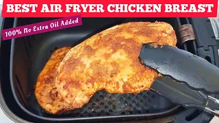 Healthy Moist Air fryer Chicken Breast Recipe with No Oil Extra Oil Added. Absolutely Delicious